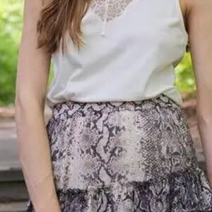 Generation Love Gray A-Line Tiered Skirt for Casual Occasions